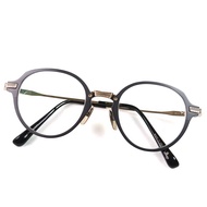 DITA DTX426 UNION-FOUR 男士眼鏡，狀況極佳，配有品牌標誌五金、金屬鏡框、波士頓鏡框、粉金和槍灰色飾面、47□21-145、近視鏡鏡片、盒子、防塵袋和眼鏡盒，日本製造。