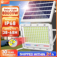【READY STOCK】Lampu solar light outdoor lighting 80000W Solar Spotlight IP68 Waterproof solar LED Str