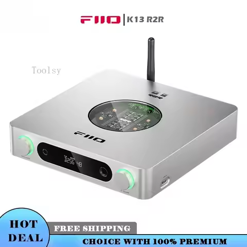 FiiO K13 R2R Desktop DAC & Headphone Amp, High-Fidelity 24Bit R2R DAC, Powerful 2400mW Output, LDAC 