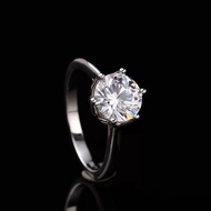 [Lotus Ring] Sterling Silver Electroplating 18k Gold, Heavy Industry Solid, Main Stone Size 1 Carat,