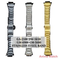 lige watch ✟Custom fit DW-5610/GA-2100/GM-5600/GM-6900 STAINLESS STEEL BAND.