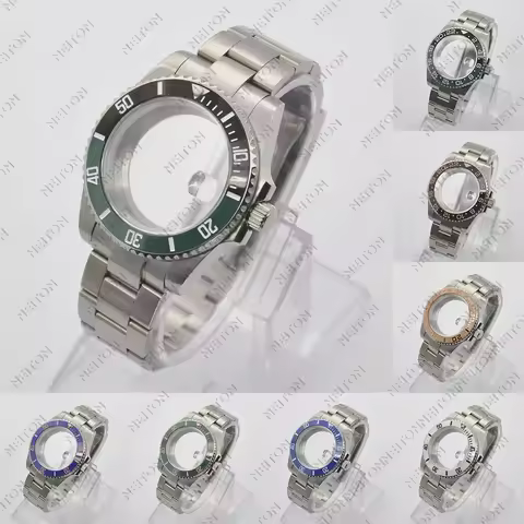 40mm Black PVD NH35 Case Black Fit ETA2836 NH35/36 Mingzhu DG2813/5833 Miyota 8215/8205 Back Transpa
