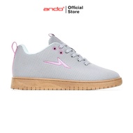 Ando Official Sepatu Sneakers Lopez Wanita Dewasa - Abu-Abu Muda/Ungu Muda/Gum