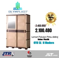 OLYMPLAST OTC SL Modern Lemari Pakaian Pintu Slide Bahan Plastik