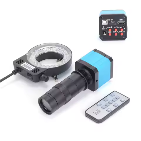 HAYEAR 14MP HDMI Digital Machine Vision Industrial Microscope Camera CCD 100X C-Mount Zoom Lens 56LE