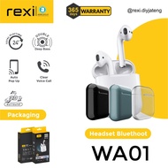 rexi wa01 tws headset bluetooth wireless gaming - abu-abu