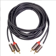 1M 2M 3M Audio Cable 2RCA To 2RCA Lotus Cable AV Four-head Rca Power Amplifier Cable Aluminum Alloy 