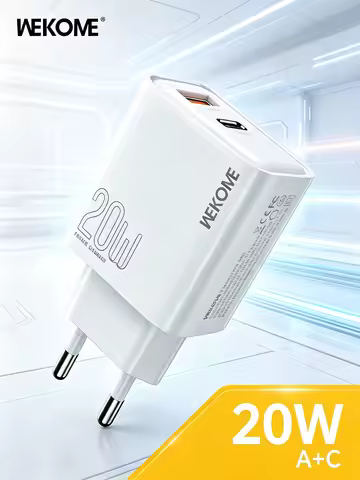 WEKOME 20W Dual Port USB A C Compact Fast Charger Smart Auto Protect WP U60