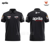 🍸 Polo shirt Tshirt Kaos Kerah Aprilia Racing Ixon Team Balap MotoGP