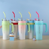 Cốc giữ nhiệt dung tích 1200ml ly giữ nhiệt k inox 304 có tay cầm và ống hút cốc thủy tinh ly thủy