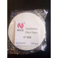 NICE, 101 Qualitative Filter Paper 47mm, Equivalent to Whatman No.4