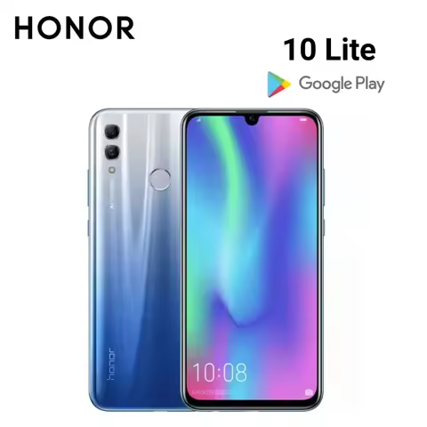 Global Version HONOR 10 Lite Smartphone Android 6.21 inch 4+64GB ROM 13+24MP Mobile phones Google Pl