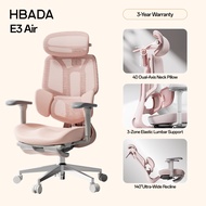 (Ready Stock)HBADA E3 Air Ergonomic Chair Office Chair (Pink) Adjustable Headrest, Armrest & Backres