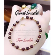 Garnet & 10k gold bracelet ️