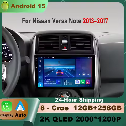 Android 15 Car Radio For Nissan Versa Note 2013 - 2017 Multimedia Player Navigation Stereo Head Unit