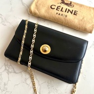 稀有古董包 Celine黑色大星球凱旋門包 側背包 斜背包 中古二手包
