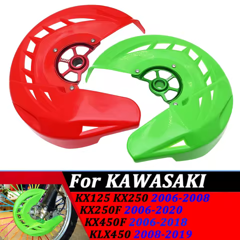 20mm CNC Front Brake Disc Guard parts For Kawasaki Motocross KX125 KX250 2006 2007 2008 KX250F KX450