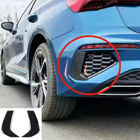 Car Font Rear Fog Light Frame Decor Sticker Body Fog Lamp Cover Trim Exterior Accessories for Audi A