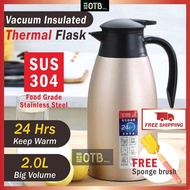 OTB 2L 304 Stainless Steel Insulated Flask Thermos Jug Vacuum Flask Thermal Flask Insulated Thermal 