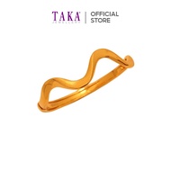 TAKA Jewellery 999 Pure Gold 5G Ring Wave