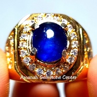 Cincin Batu Permata Natural Safir Asli Original Blue Safir