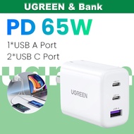 UGREEN 65W USB C Charger 3 Ports Fast Charger Foldable Wall Charger Travel Charger