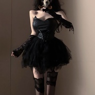 Original Dark ฮาโลวีนเครื่องแต่งกาย เซ็กซี่ Devil เด็กผู้หญิง เดรส พร้อมเข็มขัด สายคล้อง ร้อน เด็กผู