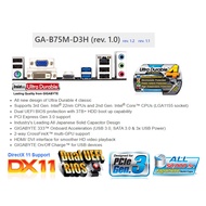 GIGABYTE B75 MOTHERBOARD GAMING PACKAGE 4 SLOT RAM + core i5 3570 + GIGABYTE GA-B75M-D3H FAN