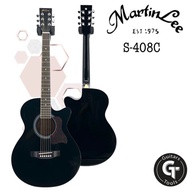 กีตาร์โปร่ง กีตาร์โปร่งไฟฟ้า40นิ้ว 💥ราคาถูก คุณภาพดี มีเหล็กขันคอ💥MartinLee S-408C🎉มีเก็บปลายทาง