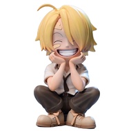 One Piece Figure Q Version Seated Sanji Luffy Sauron Trendy Play GK Model Anime Doll Decoration Birthday Gift