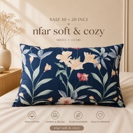 Sarung Bantal Cotton Leyna Favourite Pillow Case Leyna Primeara (30x20 Inch - FLORAL)