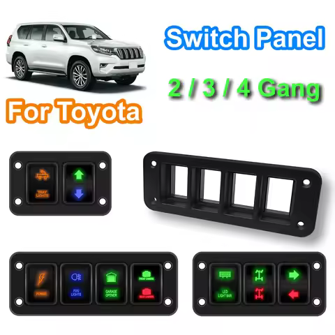 2 / 3 / 4 Gang Push Switch Panel Black Plastic Holder Housing for Toyota LandCruiser 4Runner Prado H