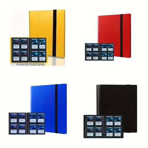 Card Binder with 4 Pocket Trading Card Album Display Binder 160 Side Loading Pocket Holder for TCG Y