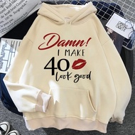 40 Ans 40th Years Birthday hoodies women anime Korean style vintage aesthetic sweatshirts hoddies women vintage tracksuit