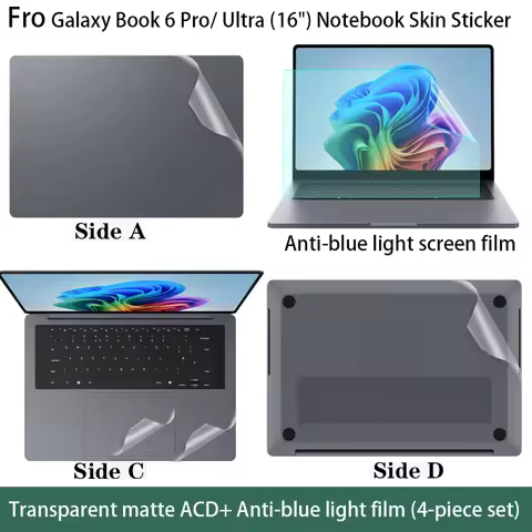 For new Samsung Galaxy Book 6 Ultra/ 6 Pro 16" notebook skin sticker computer body shell protective 