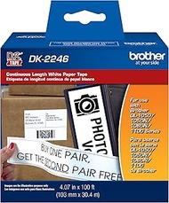 Brother Genuine DK-2246 Label Paper for Brother QL Label Printers - Continuous Length Black on White