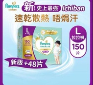 Pampers Ichiban 拉拉褲 L 大碼 150片