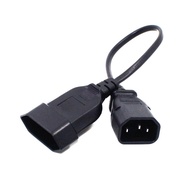 IEC 320 C14 Male Plug to European Indonesia Female Adapter Power Cable EU CEE 7/16 2-prong Extension
