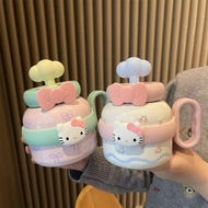 HK Character Drinking Bottle Cute Character Teapot/ with Floral Motif ( Kitty Model) Jug Air Panas J