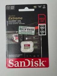 [全新未開] SanDisk Extreme A2 V30 U3 UHS-I microSDXC 記憶卡 400GB [R:190 W:130], SDSQXAV