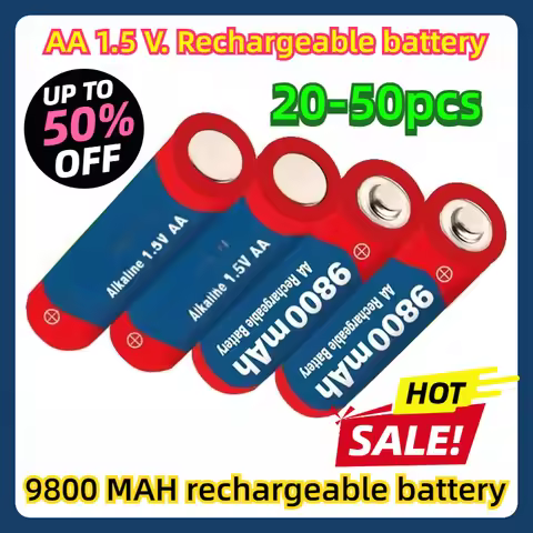 AA 1.5 V. Rechargeable Battery 9800 MAH Rechargeable Battery 20-50pcs