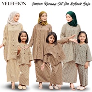 YELEEDON Embun Kurung baju kurung budak perempuan kurung sedondon ibu anak  Baju Kurung Set Ibu &Ana