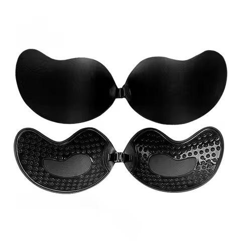 Women's Silicone Bra Invisible Push Up Bra Self-Adhesive Seamless Front Closure Backless Strapless B