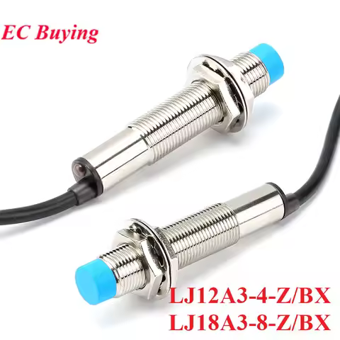 LJ12A3-4-Z/BX M12 LJ18A3-8-Z/BX M18 New Inductive Proximity Metal Switch Sensor Detection NPN NO Nor