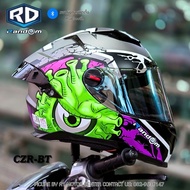 หมวกกันน็อค RD Random รุ่น CZR-BT รองรับการติดตั้งบลูทูธ Bluetooth ถอดซักได้ ฟรีถุงผ้า แถมชิวดำฟรีอี