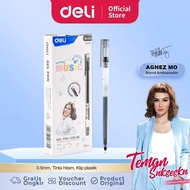 Deli Gel Pen 0.5mm Black [DELI X AGNEZ MO] - CG20-BK