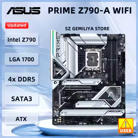 ASUS PRIME Z790-A WIFI Motherboard Intel Z790 LGA1700 DDR5 192GB 4xM.2 Wi-Fi 6E PCIe 5.0 ATX support
