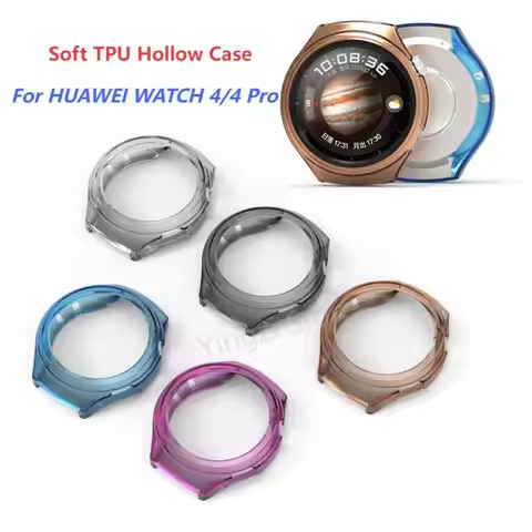 Soft TPU Case for Huawei Watch4/ Watch 4 Pro Smart Watch Strap Hollow Bumper Protector Shell Watch 4