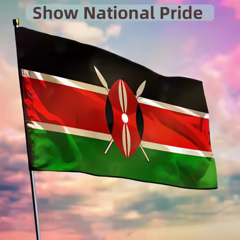 5 Pcs/lot Kenya National Flag 90x150cm Kenya Flag The Republic of Kenya National Flag wholesale