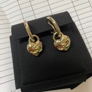 chanel香奈兒全新愛心書包扣夾式耳環